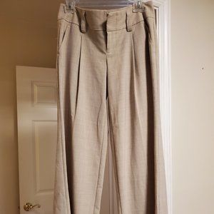 Tan Wide Leg Trouser Pants (Sz 6)